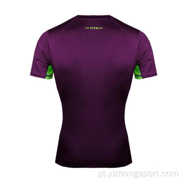 Umidade Wicking Dry Fit Camiseta justa